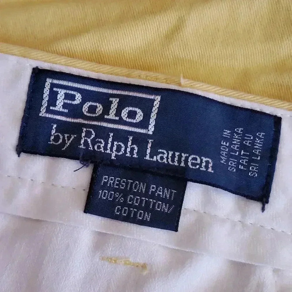 VINTAGE 80S Polo by Ralph Lauren Preston Pant Yellow - Picture 7 of 11